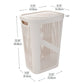 Mind Reader 60L Slim Laundry Hamper, Clothes Basket, Lid, Ventilated, Plastic, 17.25"L x 13.75"W x 23.5"H