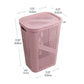 Mind Reader 60L Slim Laundry Hamper, Clothes Basket, Lid, Ventilated, Plastic, 17.25"L x 13.75"W x 23.5"H