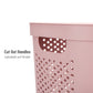Mind Reader 60L Slim Laundry Hamper, Clothes Basket, Lid, Ventilated, Plastic, 17.25"L x 13.75"W x 23.5"H