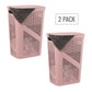 Mind Reader 60L Slim Laundry Hamper, Clothes Basket, Lid, Ventilated, Plastic, 17.25"L x 13.75"W x 23.5"H