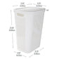Mind Reader 60L Slim Laundry Hamper, Clothes Basket, Lid, Ventilated, Plastic, 17.25"L x 13.75"W x 23.5"H