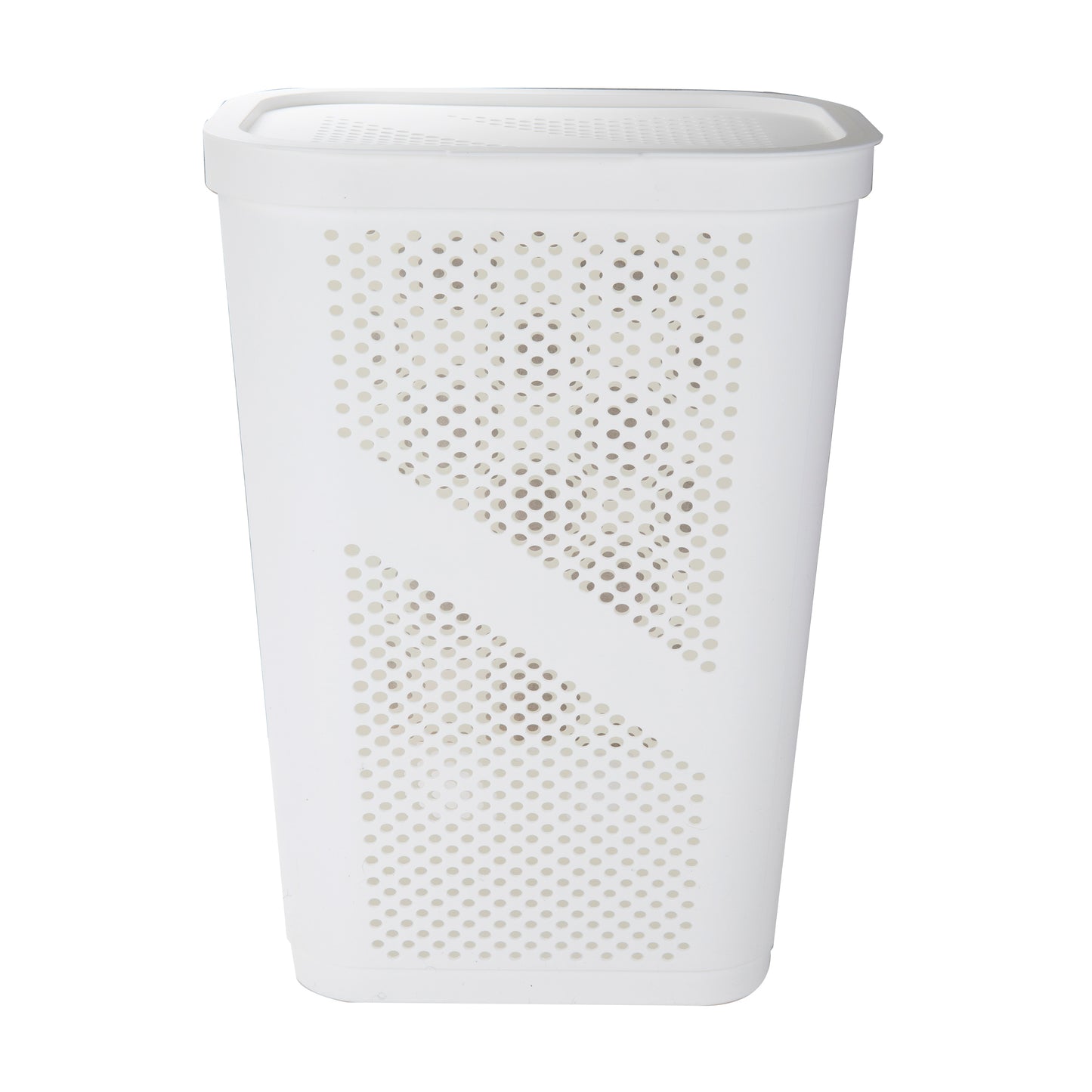 Mind Reader 60L Slim Laundry Hamper, Clothes Basket, Lid, Ventilated, Plastic, 17.25"L x 13.75"W x 23.5"H