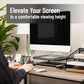 Mind Reader Monitor Stand, Ventilated Laptop Riser, Desktop Organizer, Metal, 14.5"L x 11.25"W x 4.25"H