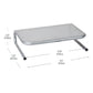 Mind Reader Monitor Stand, Ventilated Laptop Riser, Desktop Organizer, Metal, 14.5"L x 11.25"W x 4.25"H
