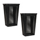 Mind Reader Slim Tapered Laundry Hampers with Lid, Clothes Basket with Swiss Cross Cut-Outs, Lightweight & Ventilated, Plastic, Set of 2