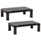 Mind Reader Monitor Stand, Height Adjustable, Laptop, Computer, Riser, Office, 14.5"L x 10.5"W x 5.25"H, Set of 2, Black