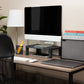 Mind Reader Monitor Stand, Height Adjustable, Laptop, Computer, Riser, Office, 14.5"L x 10.5"W x 5.25"H, Set of 2, Black