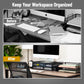 Mind Reader Monitor Stand, Ventilated Laptop Riser, Storage Drawer, Office, Metal Mesh, 15.75"L x 12"W x 4.5"H