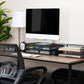 Mind Reader Monitor Stand, Ventilated Laptop Riser, Storage Drawer, Office, Metal Mesh, 15.75"L x 12"W x 4.5"H