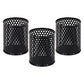 Mind Reader Metal Pen Cups, Mesh Pencil Holders, Desktop Organizer Set, Metal, Set of 3, Black