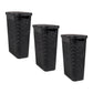 Mind Reader Slim Laundry Hamper with Lid, 40L Clothes Basket, Premium Wicker Design, Plastic
