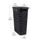Mind Reader Slim Laundry Hamper with Lid, 40L Clothes Basket, Premium Wicker Design, Plastic