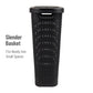 Mind Reader Slim Laundry Hamper with Lid, 40L Clothes Basket, Premium Wicker Design, Plastic