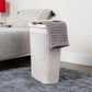 Mind Reader Slim Laundry Hamper with Lid, 40L Clothes Basket, Premium Wicker Design, Plastic