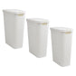 Mind Reader Slim Laundry Hamper with Lid, 40L Clothes Basket, Premium Wicker Design, Plastic