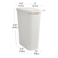 Mind Reader Slim Laundry Hamper with Lid, 40L Clothes Basket, Premium Wicker Design, Plastic