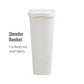 Mind Reader Slim Laundry Hamper with Lid, 40L Clothes Basket, Premium Wicker Design, Plastic