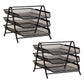 Mind Reader 3-Tier Paper Tray, Desktop Organizer, File Storage, Workspace, Office, Metal Mesh, 11.75"L x 13.75"W x 10"H