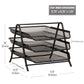 Mind Reader 3-Tier Paper Tray, Desktop Organizer, File Storage, Workspace, Office, Metal Mesh, 11.75"L x 13.75"W x 10"H