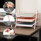 Mind Reader 3-Tier Paper Tray, Desktop Organizer, File Storage, Workspace, Office, Metal Mesh, 11.75"L x 13.75"W x 10"H