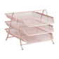 Mind Reader 3-Tier Paper Tray, Desktop Organizer, File Storage, Workspace, Office, Metal Mesh, 11.75"L x 13.75"W x 10"H