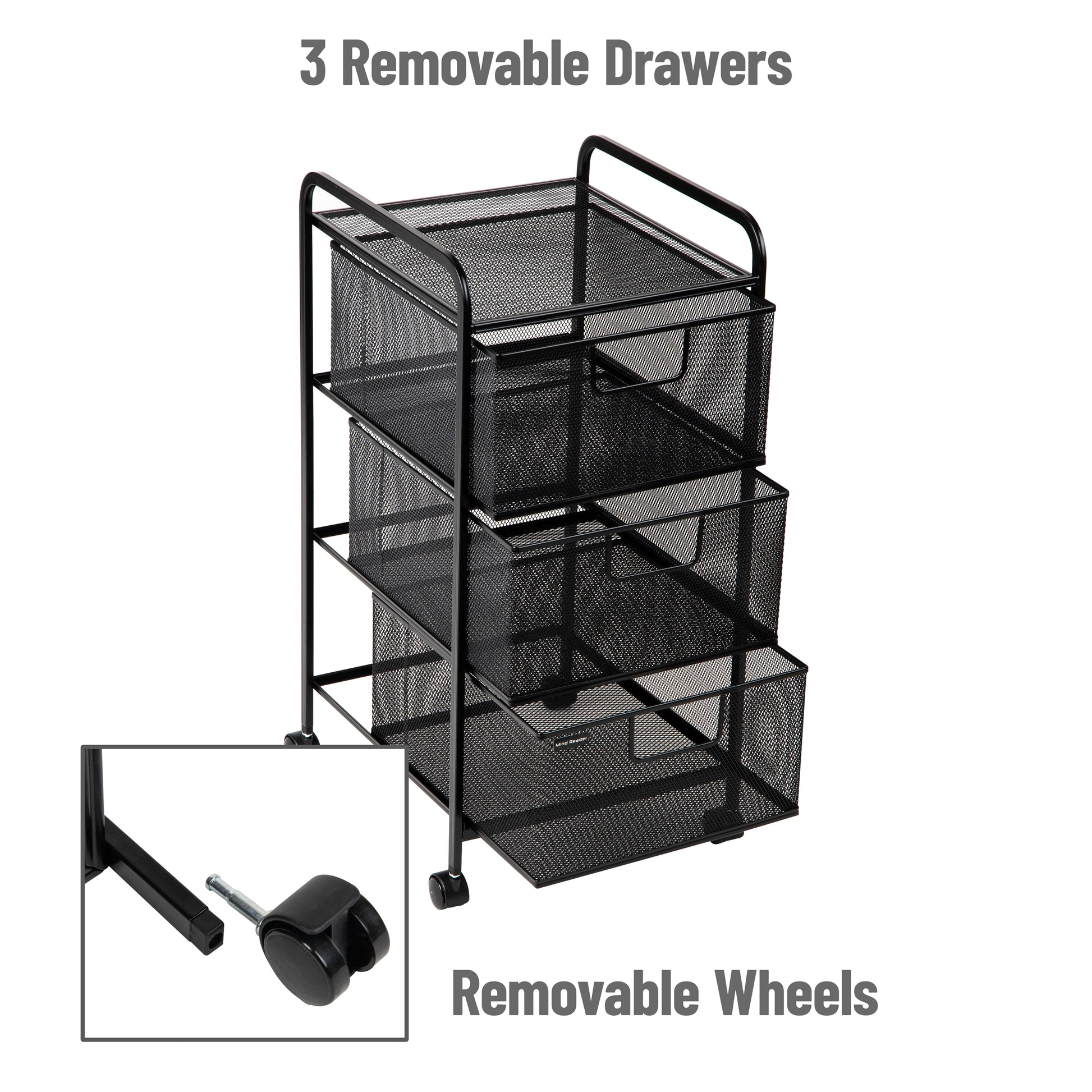 carts with wheels and storage drawers
