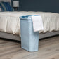 Mind Reader Slim Laundry Hamper with Lid, 40L Clothes Basket, Premium Wicker Design, Plastic