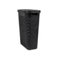 Mind Reader Slim Laundry Hamper with Lid, 40L Clothes Basket, Premium Wicker Design, Plastic