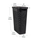 Mind Reader Slim Laundry Hamper with Lid, 40L Clothes Basket, Premium Wicker Design, Plastic