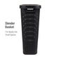 Mind Reader Slim Laundry Hamper with Lid, 40L Clothes Basket, Premium Wicker Design, Plastic