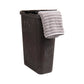 Mind Reader Slim Laundry Hamper with Lid, 40L Clothes Basket, Premium Wicker Design, Plastic