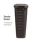 Mind Reader Slim Laundry Hamper with Lid, 40L Clothes Basket, Premium Wicker Design, Plastic