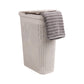 Mind Reader Slim Laundry Hamper with Lid, 40L Clothes Basket, Premium Wicker Design, Plastic