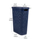 Mind Reader Slim Laundry Hamper with Lid, 40L Clothes Basket, Premium Wicker Design, Plastic