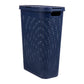 Mind Reader Slim Laundry Hamper with Lid, 40L Clothes Basket, Premium Wicker Design, Plastic
