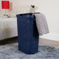 Mind Reader Slim Laundry Hamper with Lid, 40L Clothes Basket, Premium Wicker Design, Plastic