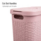 Mind Reader Slim Laundry Hamper with Lid, 40L Clothes Basket, Premium Wicker Design, Plastic