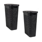 Mind Reader Slim Laundry Hamper with Lid, 40L Clothes Basket, Premium Wicker Design, Plastic