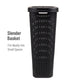 Mind Reader Slim Laundry Hamper with Lid, 40L Clothes Basket, Premium Wicker Design, Plastic