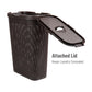 Mind Reader Slim Laundry Hamper with Lid, 40L Clothes Basket, Premium Wicker Design, Plastic
