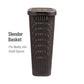 Mind Reader Slim Laundry Hamper with Lid, 40L Clothes Basket, Premium Wicker Design, Plastic