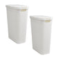Mind Reader Slim Laundry Hamper with Lid, 40L Clothes Basket, Premium Wicker Design, Plastic