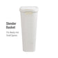 Mind Reader Slim Laundry Hamper with Lid, 40L Clothes Basket, Premium Wicker Design, Plastic