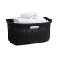 Mind Reader 40L Laundry Basket, Clothes Hamper, Wicker Design, Plastic, 23"L x 14.5"W x 11"H