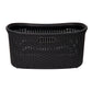 Mind Reader 40L Laundry Basket, Clothes Hamper, Wicker Design, Plastic, 23"L x 14.5"W x 11"H