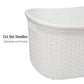 Mind Reader 40L Laundry Basket, Clothes Hamper, Wicker Design, Plastic, 23"L x 14.5"W x 11"H