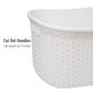 Mind Reader 40L Laundry Basket, Clothes Hamper, Wicker Design, Plastic, 23"L x 14.5"W x 11"H