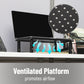Mind Reader Monitor Stand, Height Adjustable, Ventilated Laptop Riser, Office, Metal, Black