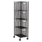 Mind Reader Network Collection, Rolling FIle Cabinet with 4 Removable Drawers, Omnidirectional Wheels, Desk or Supply Organizer, Lightweight and Portable, Metal Mesh, Black