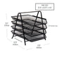 Mind Reader 4-Tier Paper Tray, Desktop Organizer, File Storage, Workspace, Office, Metal Mesh, 11.75"L x 13.75"W x 12.5"H